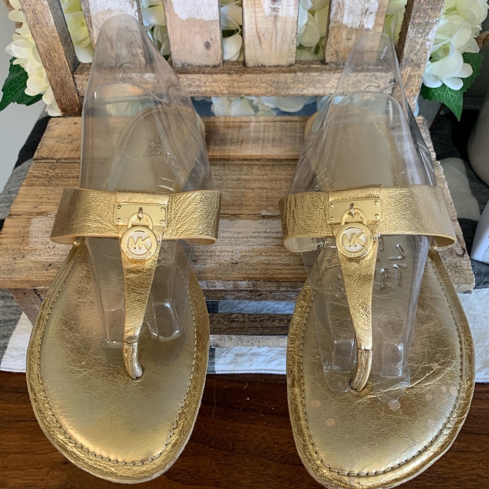 Gold Michael Kors sandals size 9 1/2